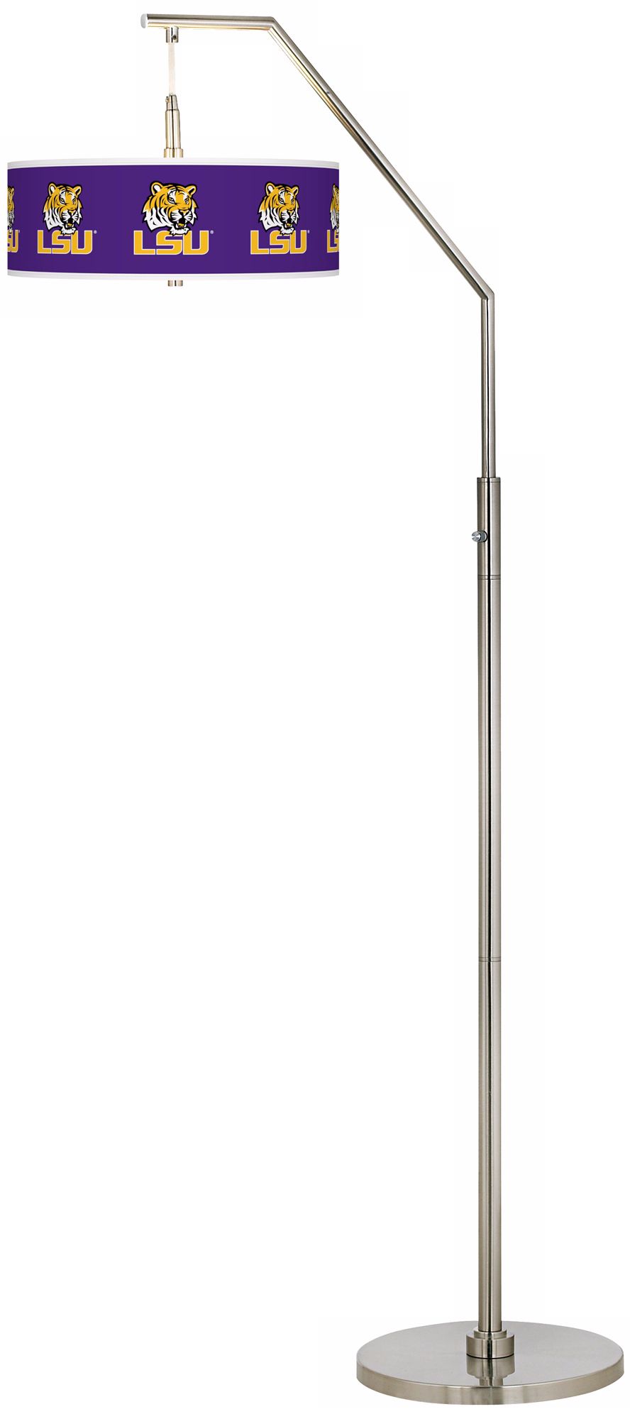 Louisiana State University Brushed Nickel Floor Lamp