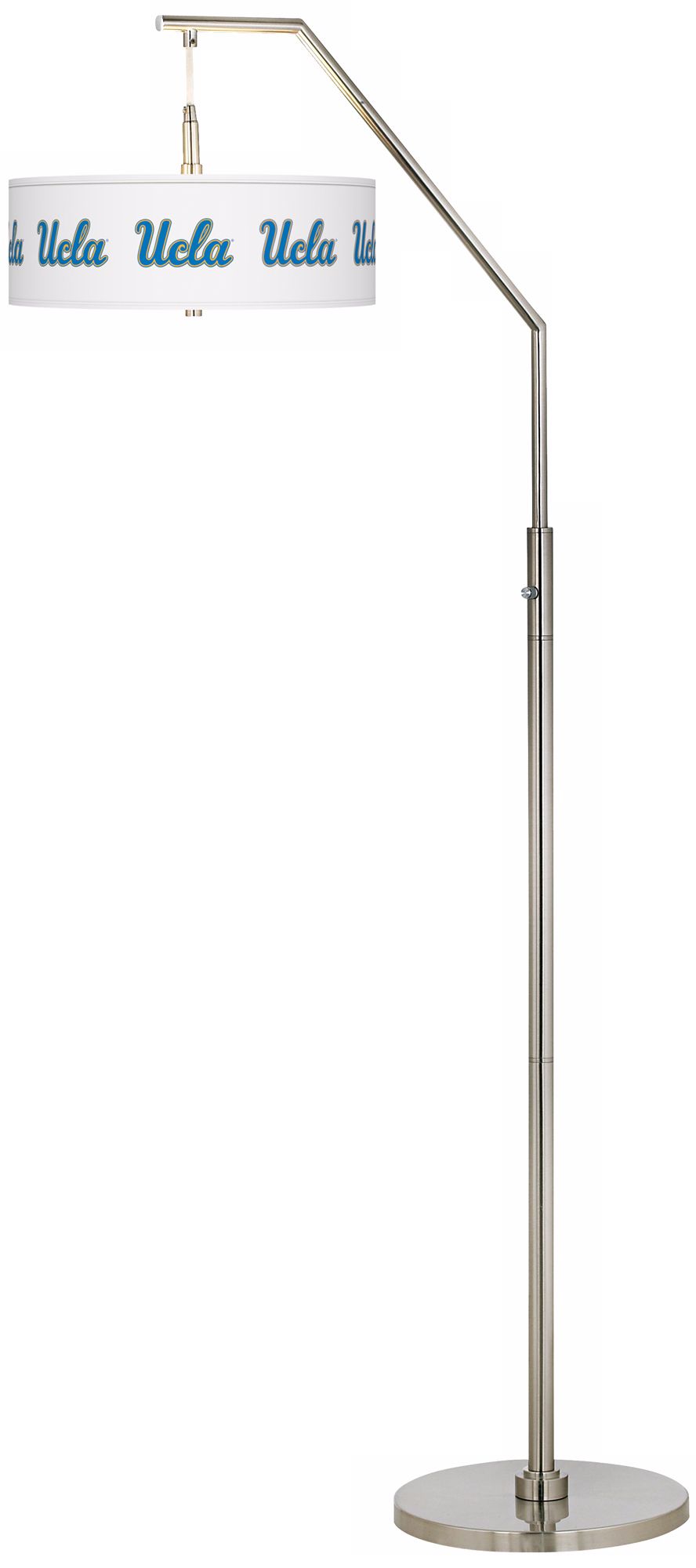 University of California Los Angeles Nickel Arc Floor Lamp
