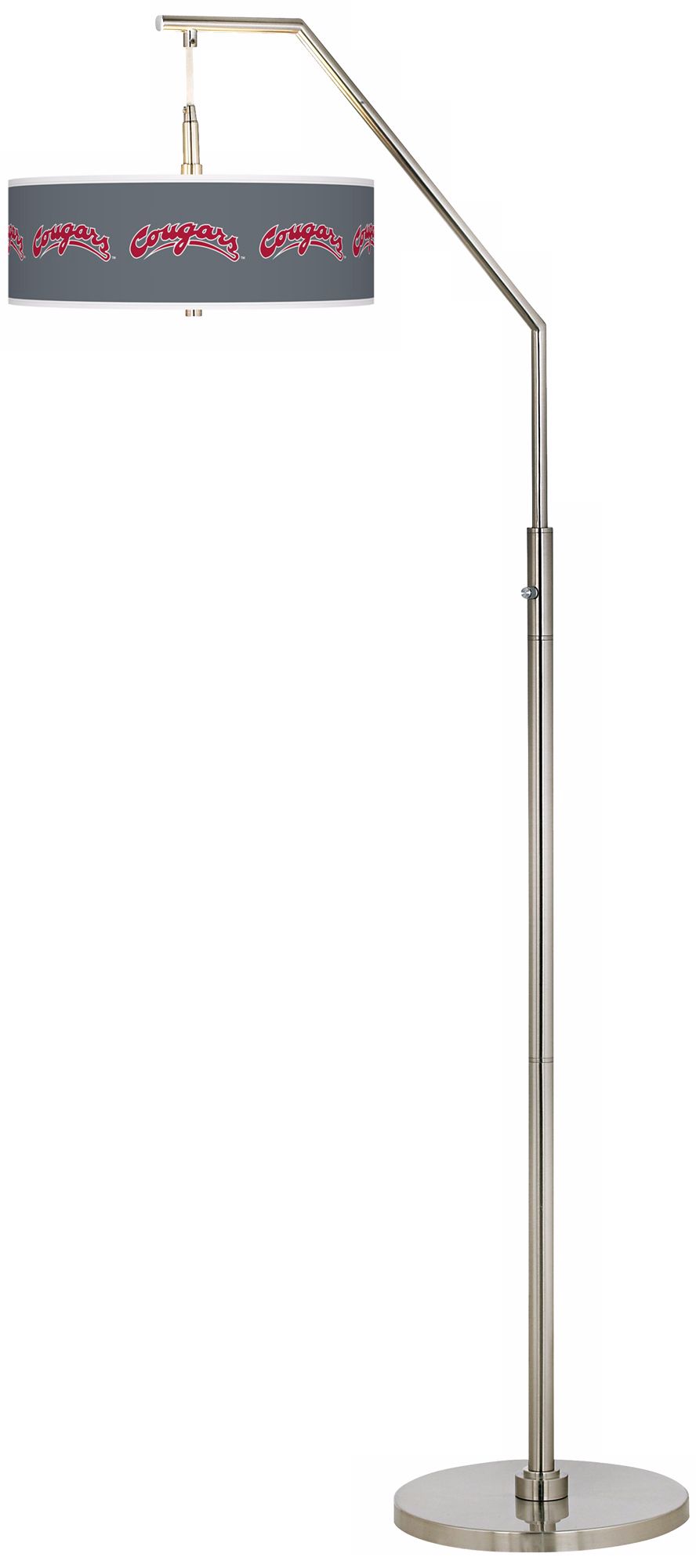 Washington State University Brushed Nickel Arc Floor Lamp