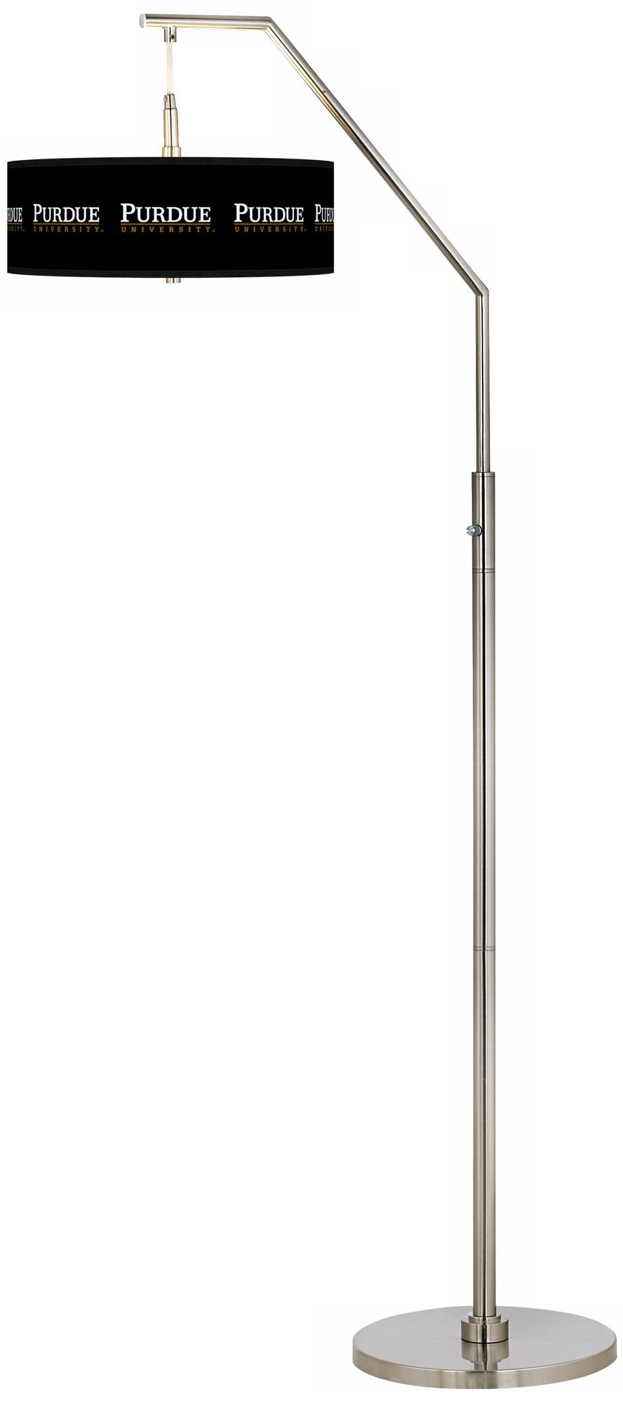 Purdue University Brushed Nickel Arc Floor Lamp
