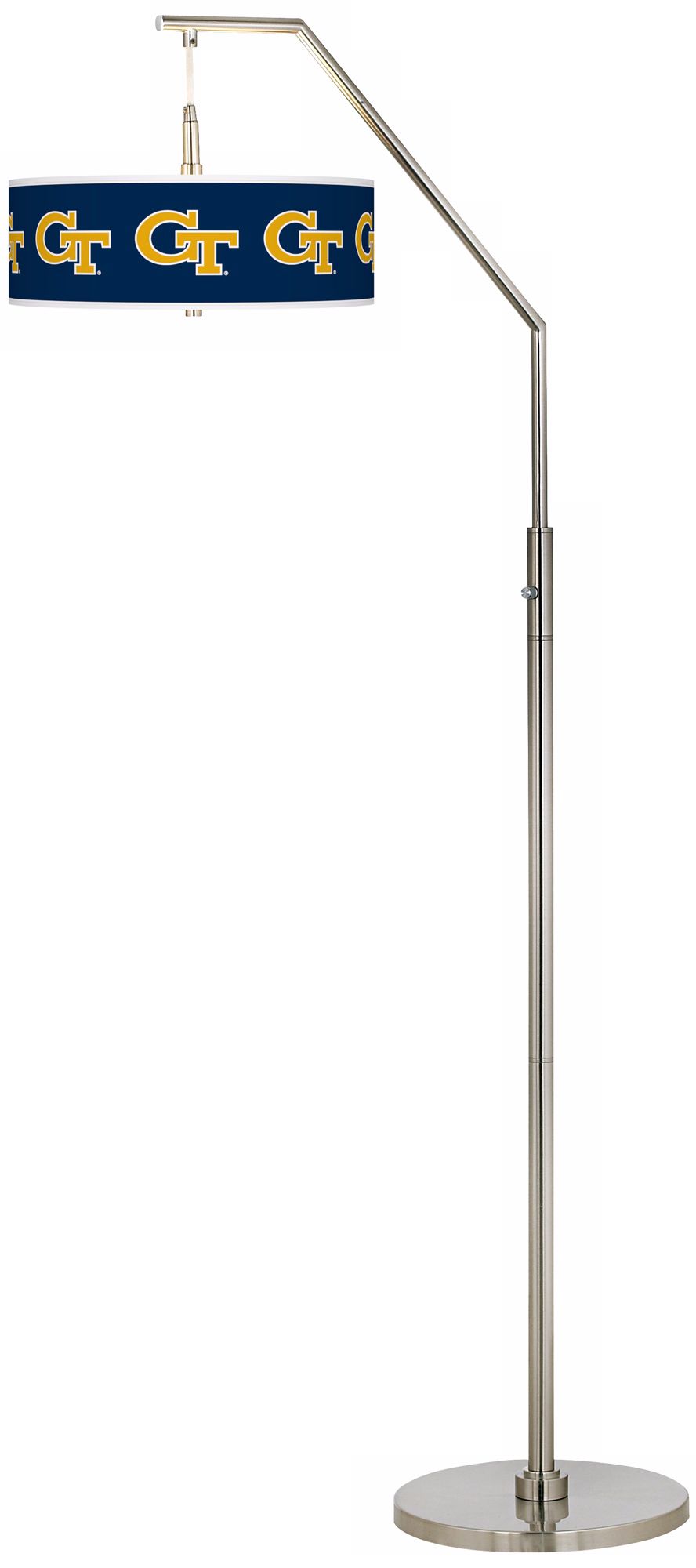 Georgia Tech Brushed Nickel Arc Floor Lamp
