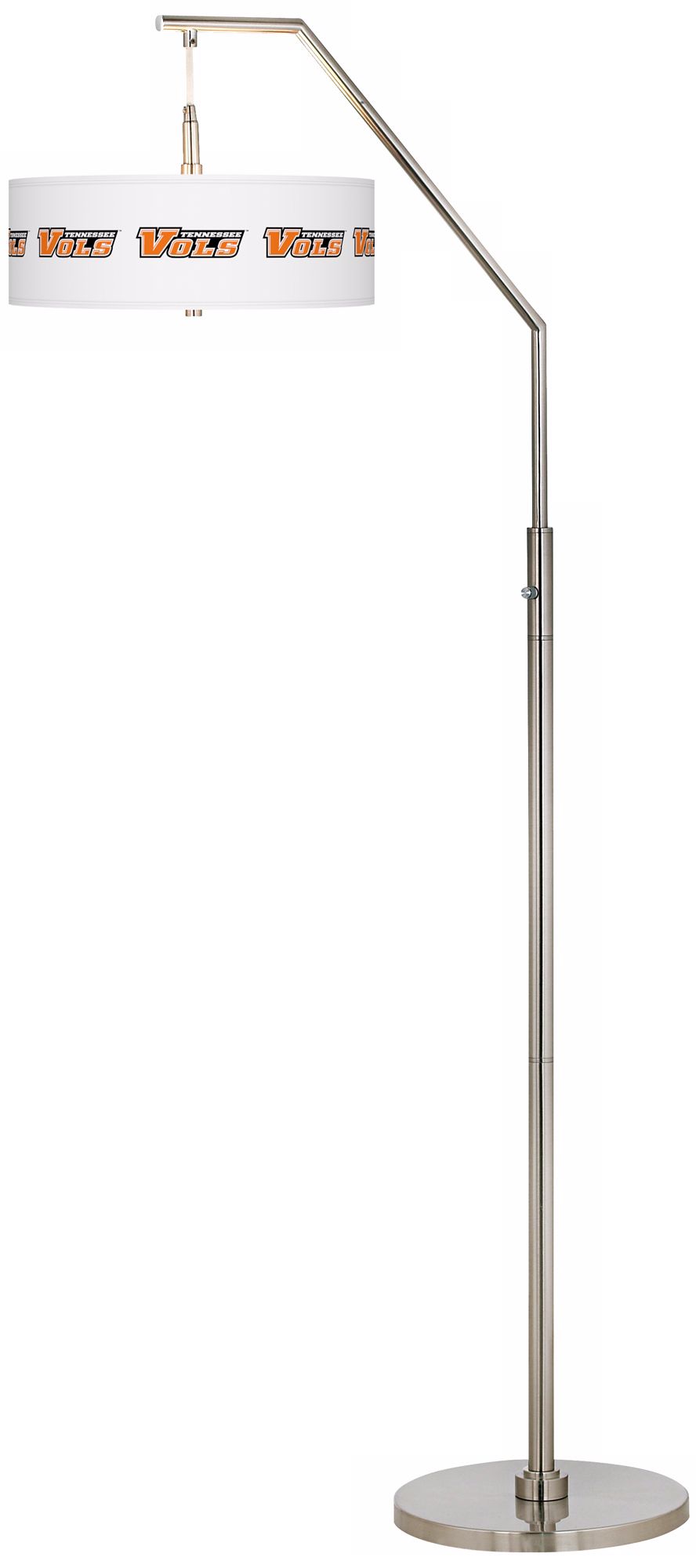 University of Tennessee Brushed Nickel Arc Floor Lamp