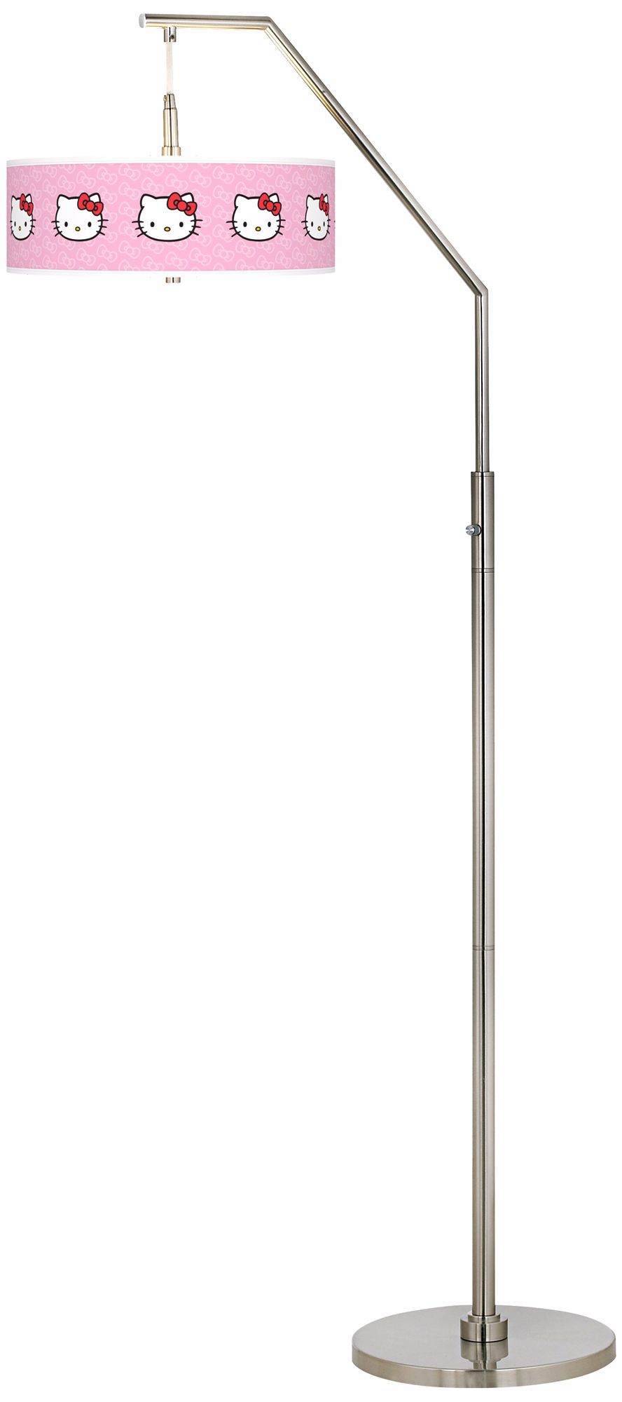 Hello Kitty Classic Brushed Nickel Arc Floor Lamp