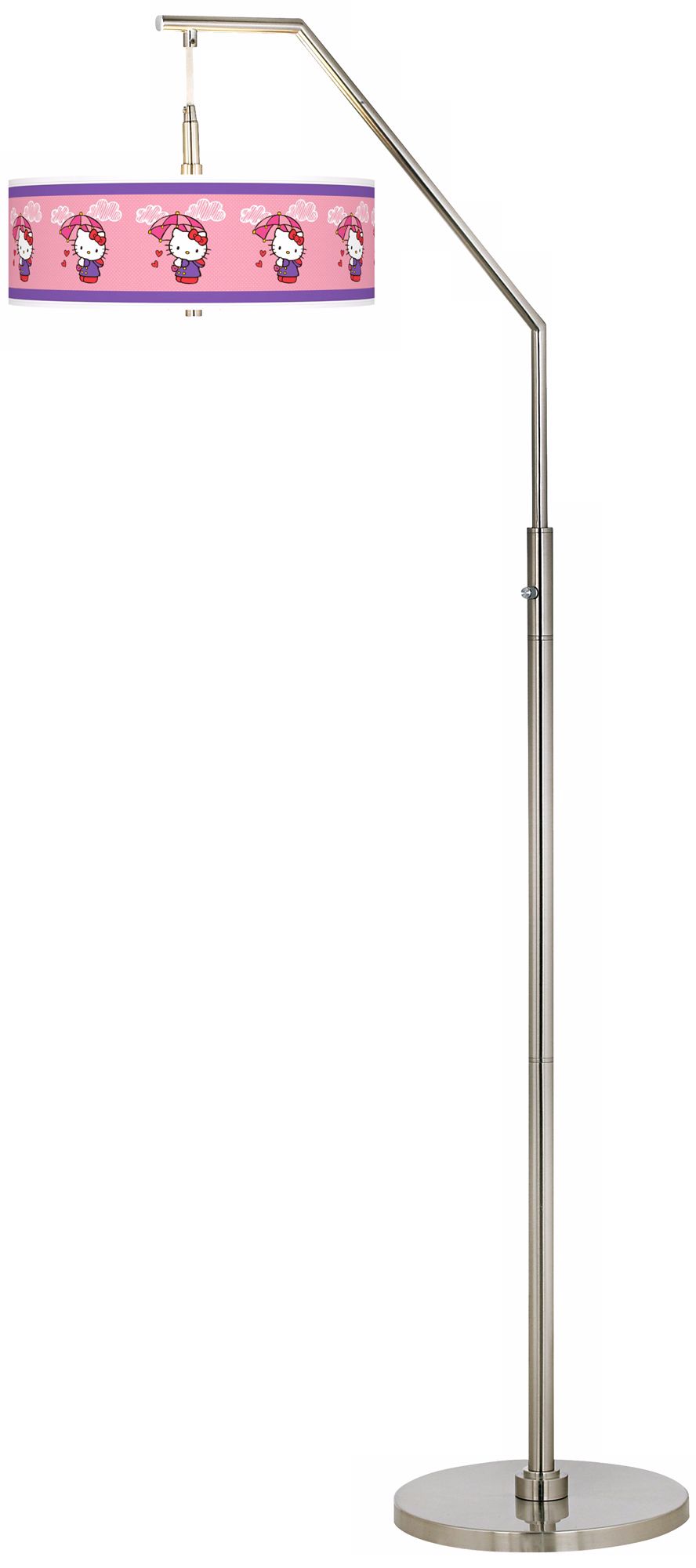 Hello Kitty Rain or Shine Brushed Nickel Arc Floor Lamp
