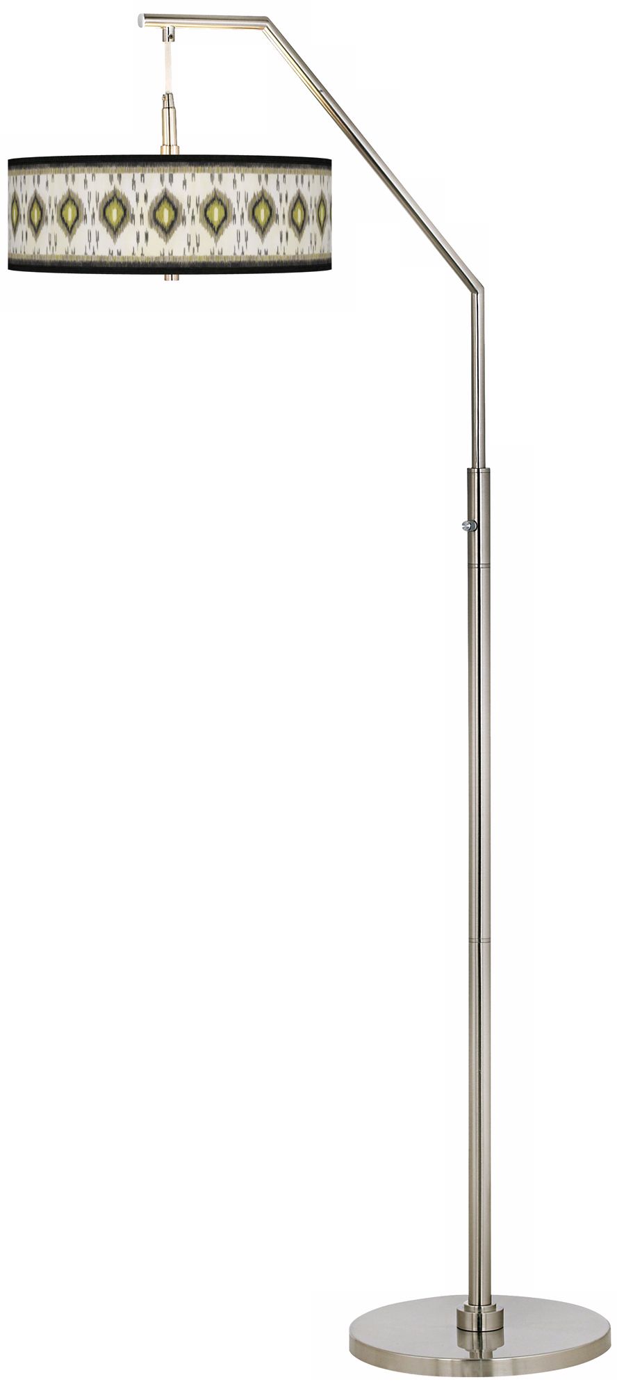 Desert Ikat Giclee Shade Arc Floor Lamp