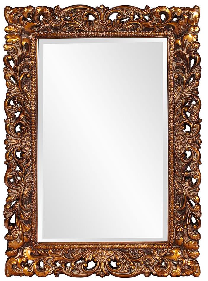 Antique Gold Leaf Frame 46" Wide Wall Mirror