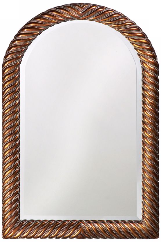 Twisted Arch Antique Copper 40" High Wall Mirror