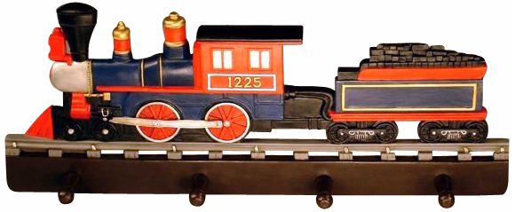 Train Themed Kids Coat and Hat Rack H5545