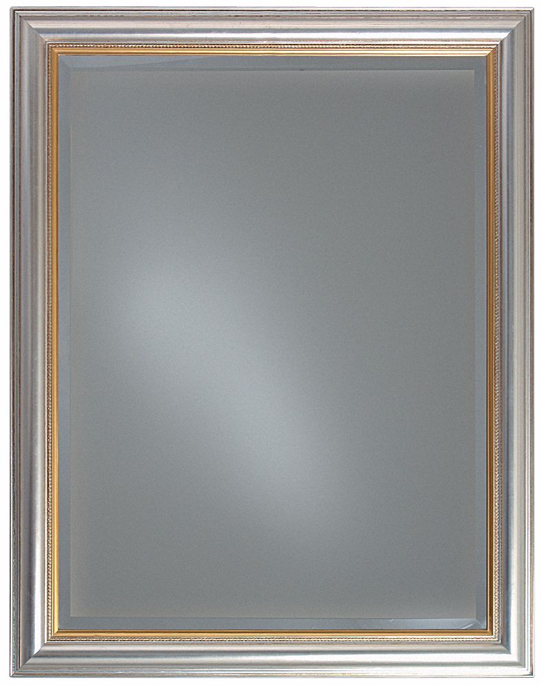 Gold and Silver Finish Rectangular Wall Mirror