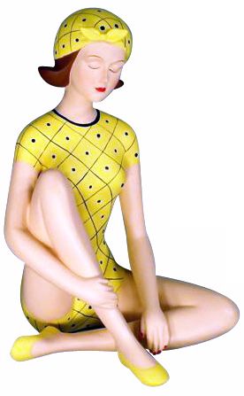 Bathing Beauty Yellow Suit Figurine