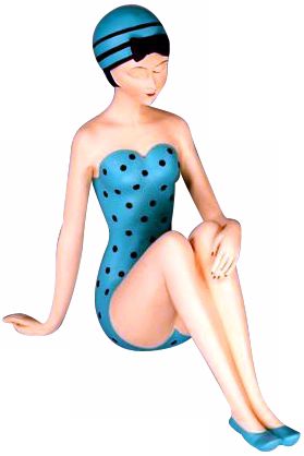 Bathing Beauty Blue Suit Figurine