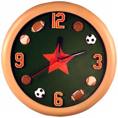 All Sports 12" Wide Wall Clock