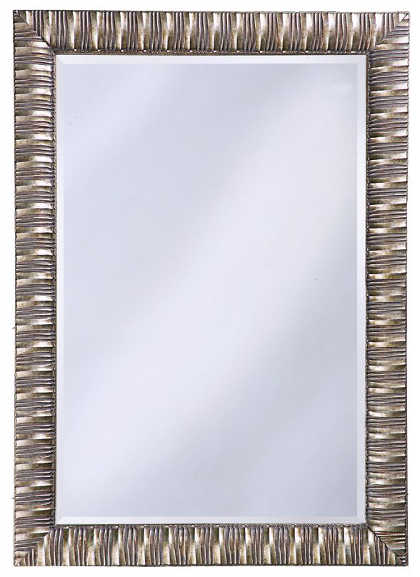 Antique Mottled Silver Finish 41" High Wall Mirror