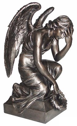 Angel with Wings Antique Bronze Sculpture