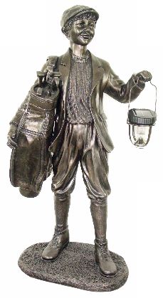 Caddy Boy with Solar Accent Light Sculpture