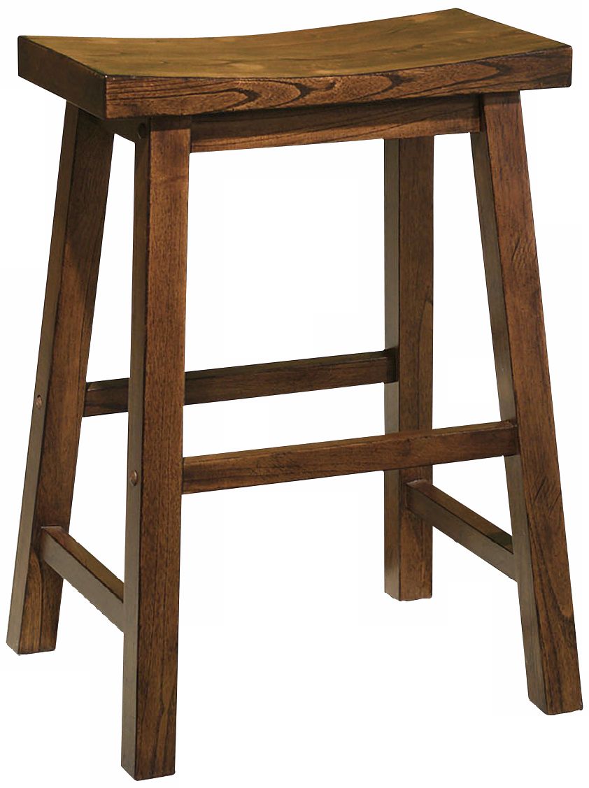 Distressed Honey Brown Wood 24" High Counter Stool