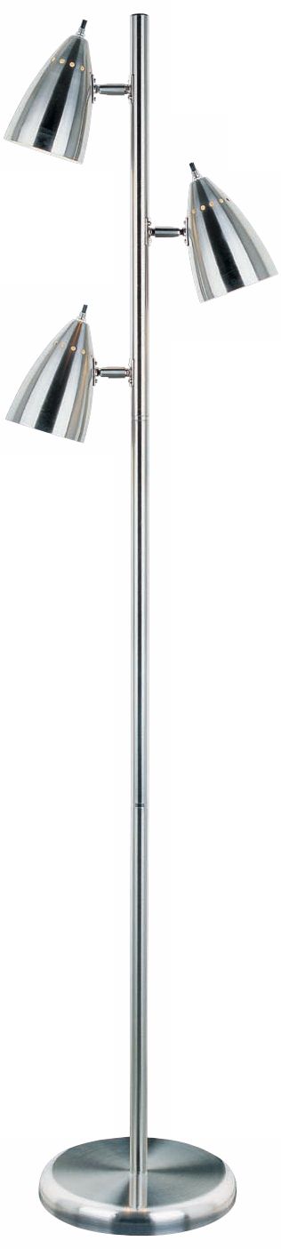 Lite Source Bullets Collection Polished Steel Floor Lamp