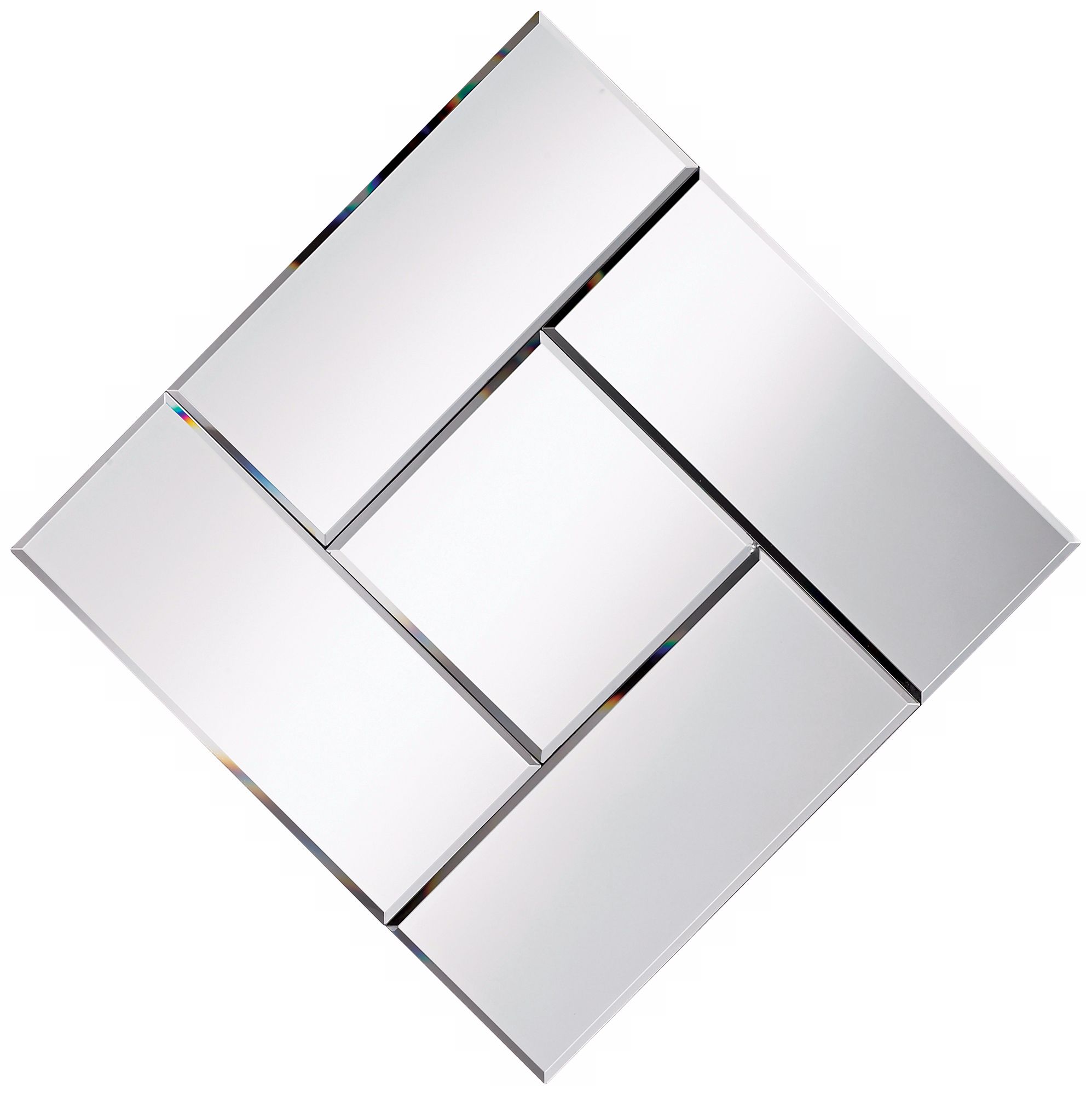 Frameless Contemporary Square Accent 19 1/2" Wide Mirror