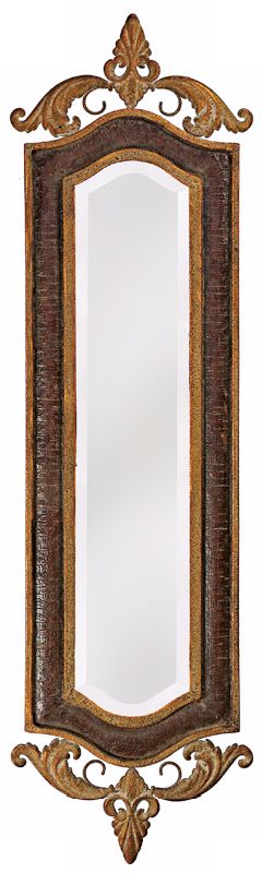 Rust and Bronze Finish Tall Accent 53" High Mirror