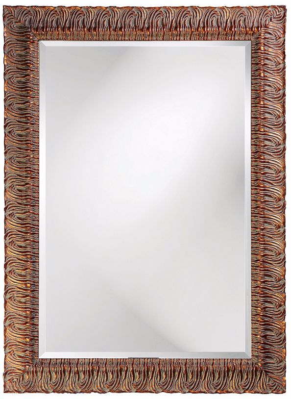 Antique Copper Finish Textured 41" High Wall Mirror