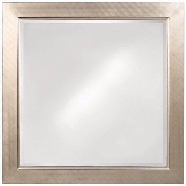 Silver Leaf Square 40" Wide Wall Mirror