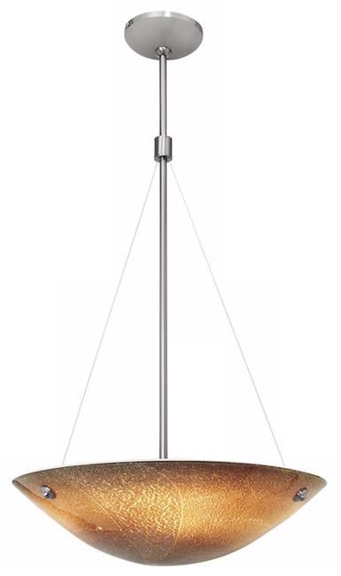 Safari Italian Silver Amber Glass Pendant Chandelier