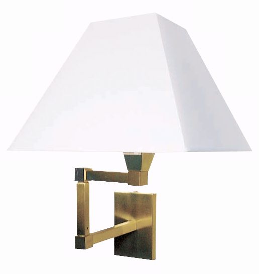 Lite Source Greek Key Brass Hardwire Swing Arm Wall Light