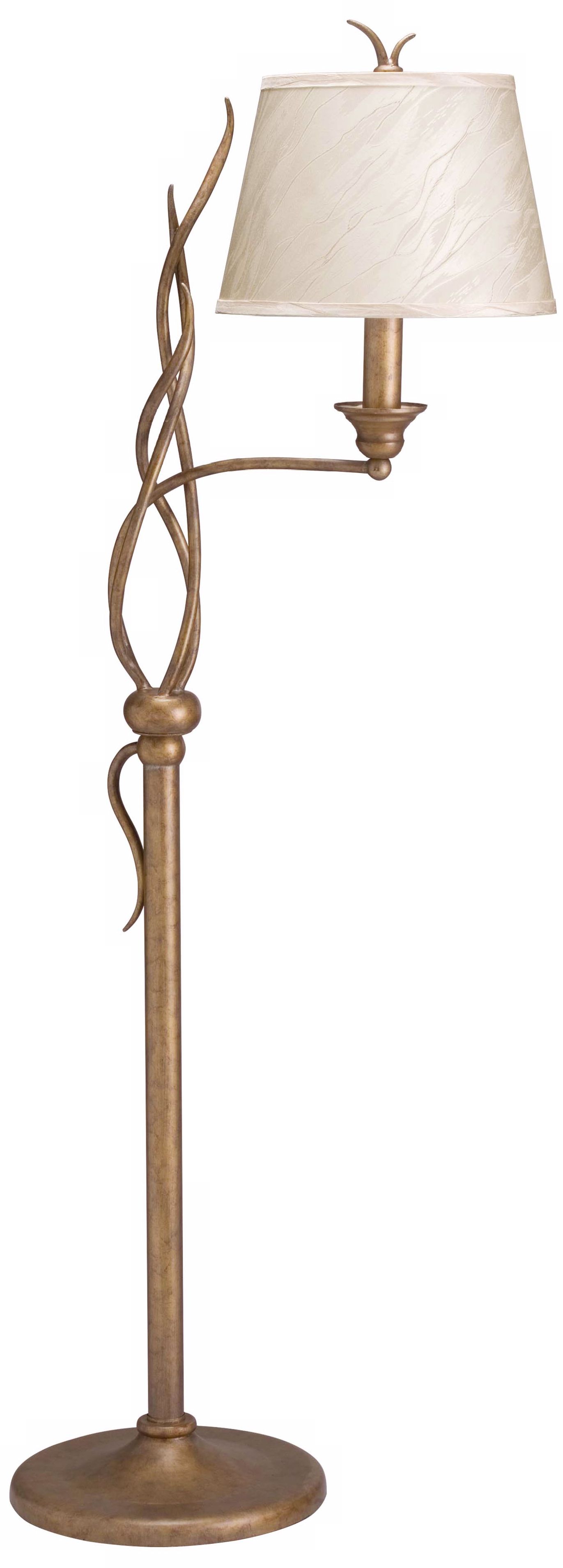 Organic Branch with Ivory Shade Floor Lamp
