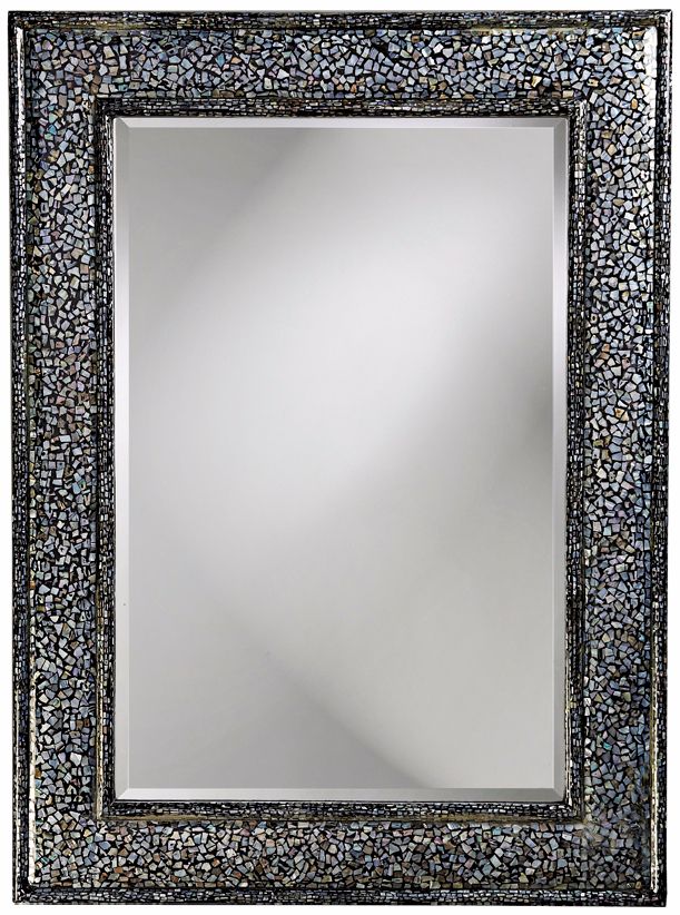 Mother of Pearl Veneer 45" High Wall Mirror
