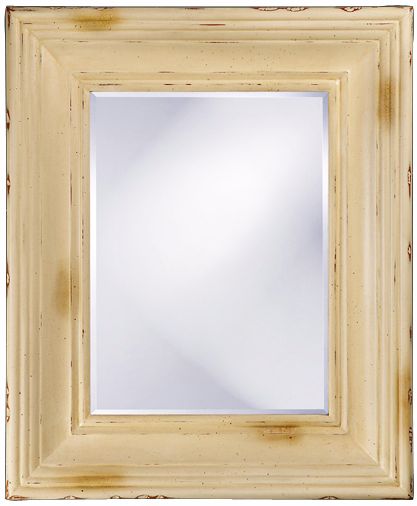 Roselle Antique White 35" High Wall Mirror