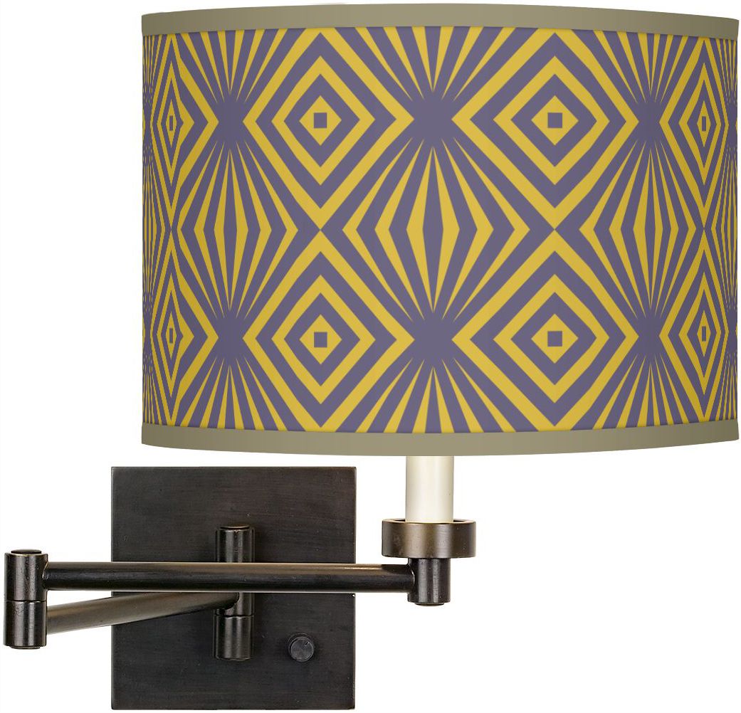 Deco Revival Giclee Bronze Swing Arm Wall Light