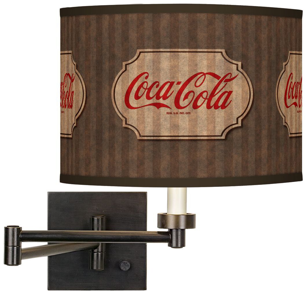 Coca-Cola&reg; Vintage Brown Bronze Swing Arm Wall Light
