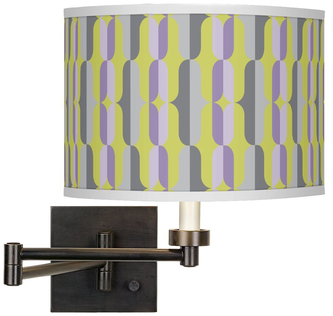 Side By Side Giclee Bronze Swing Arm Wall Light