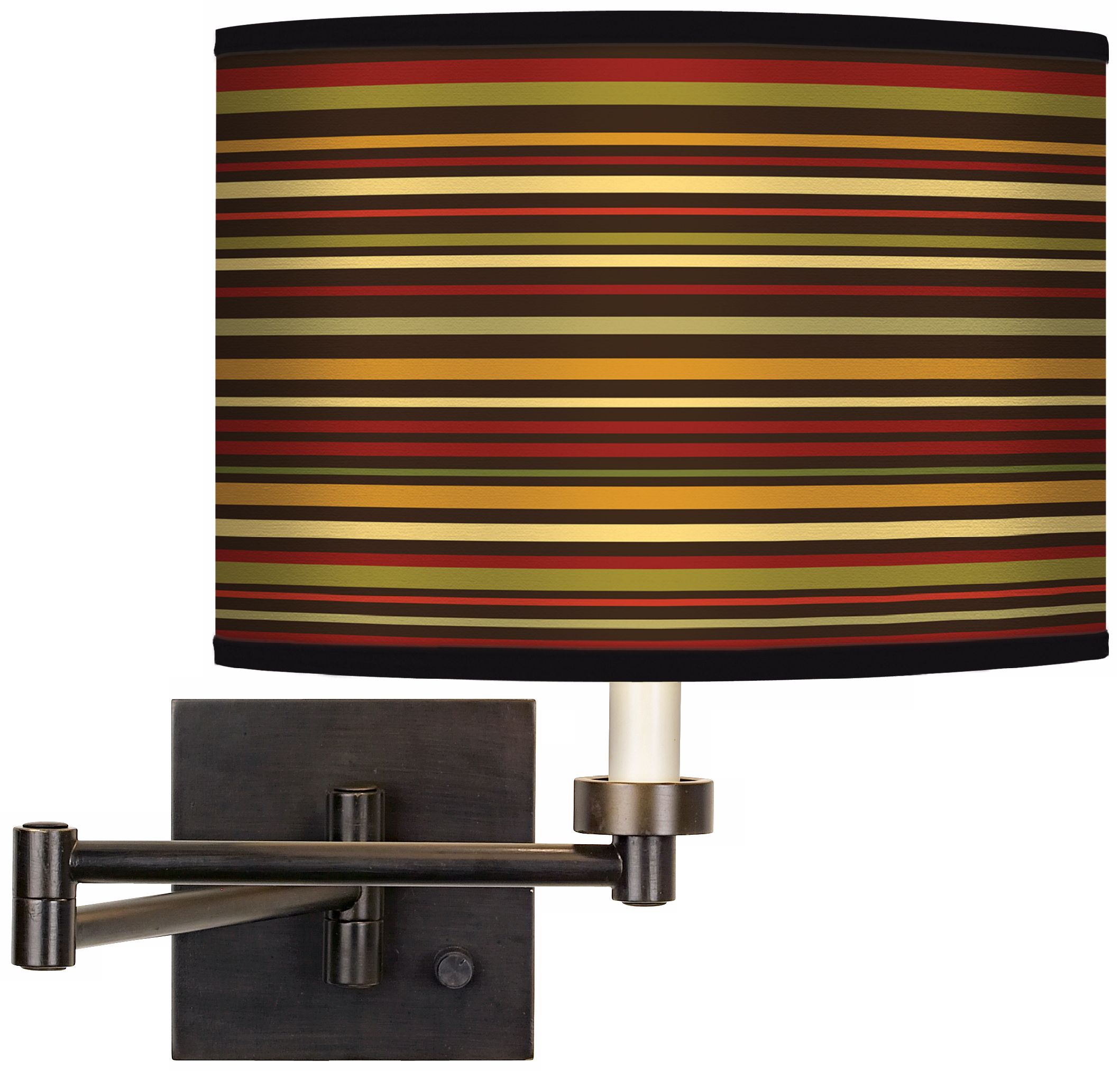 Stacy Garcia Spice Stripe Giclee Bronze Swing Arm Wall Light