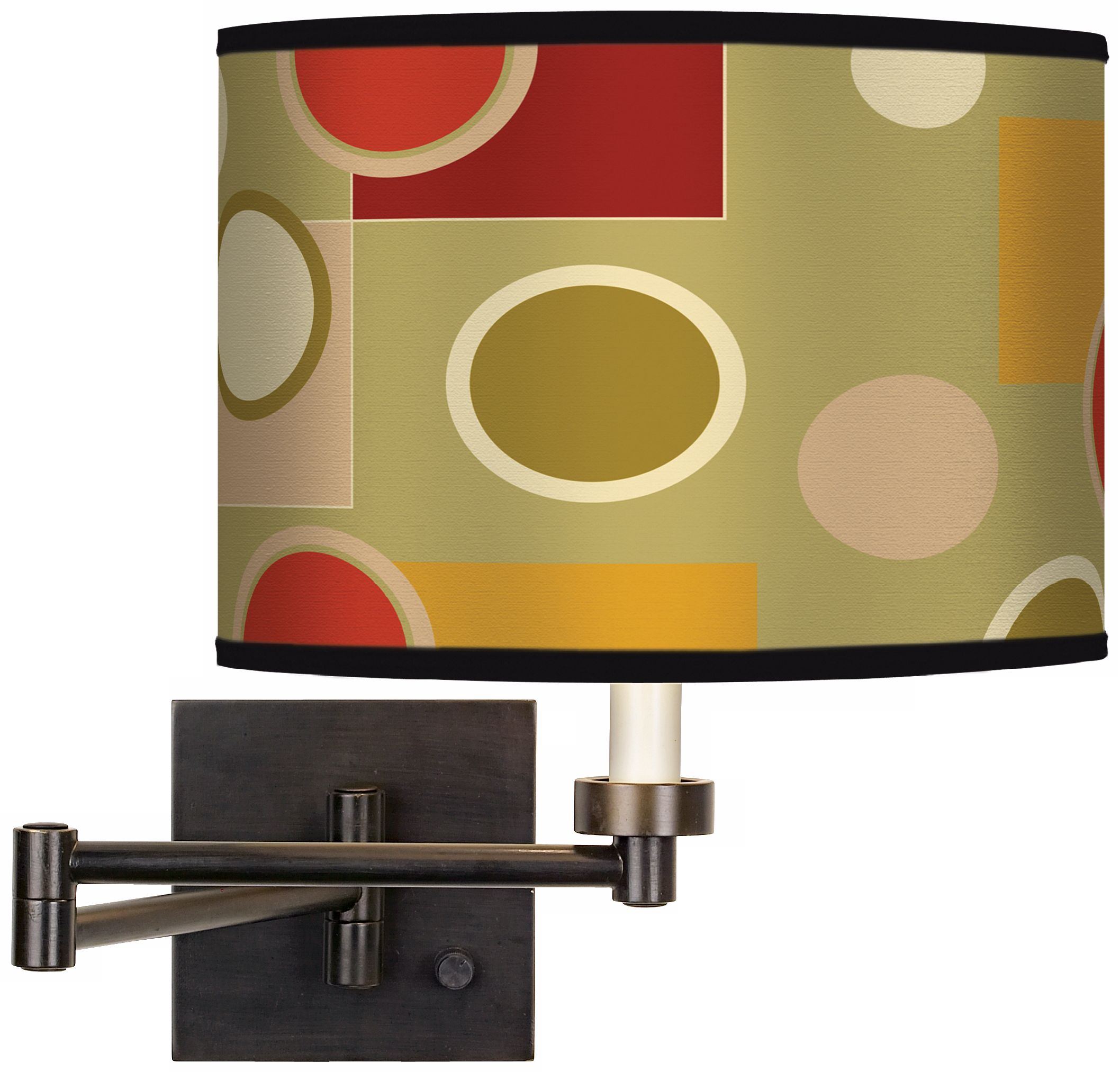 Retro Citrus Medley Giclee Bronze Swing Arm Wall Light
