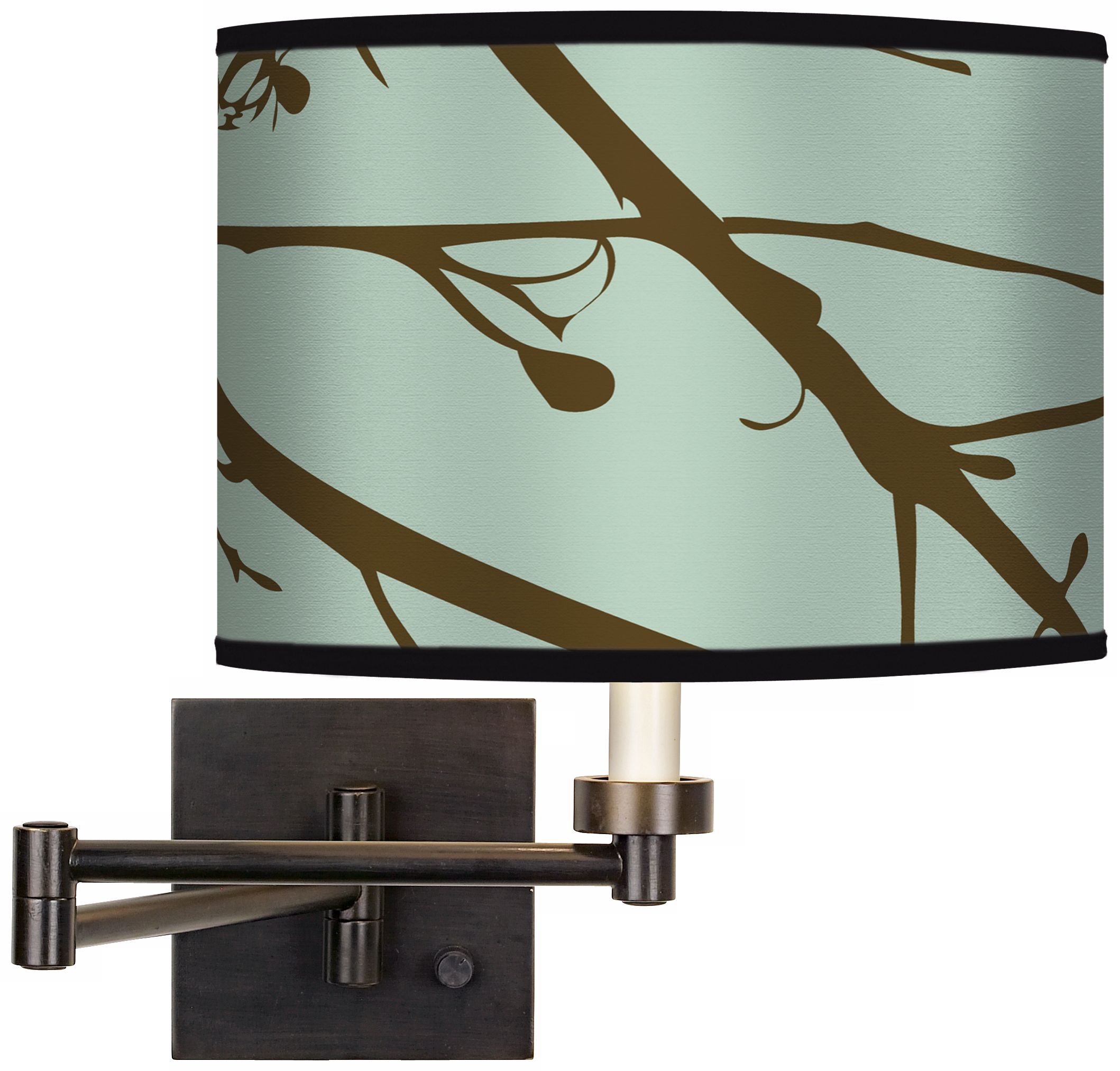 Stacy Garcia Calligraphy Tree Ice Bronze Swing Arm Wall Light