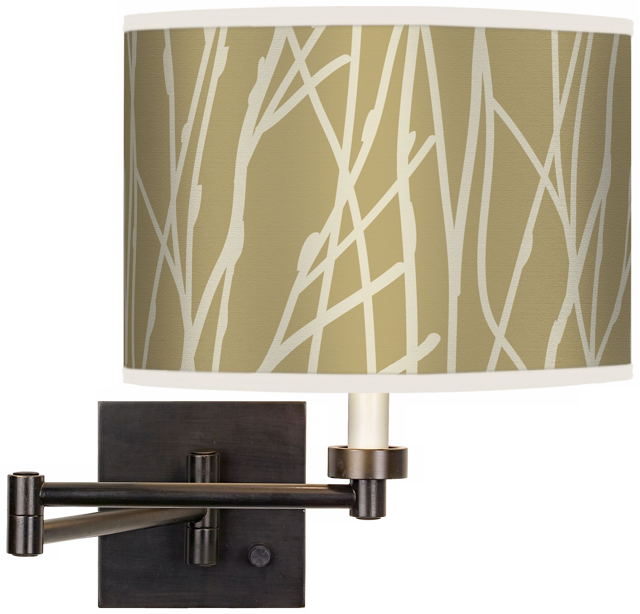 Stacy Garcia Twiggy Birch Giclee Bronze Swing Arm Wall Lamp