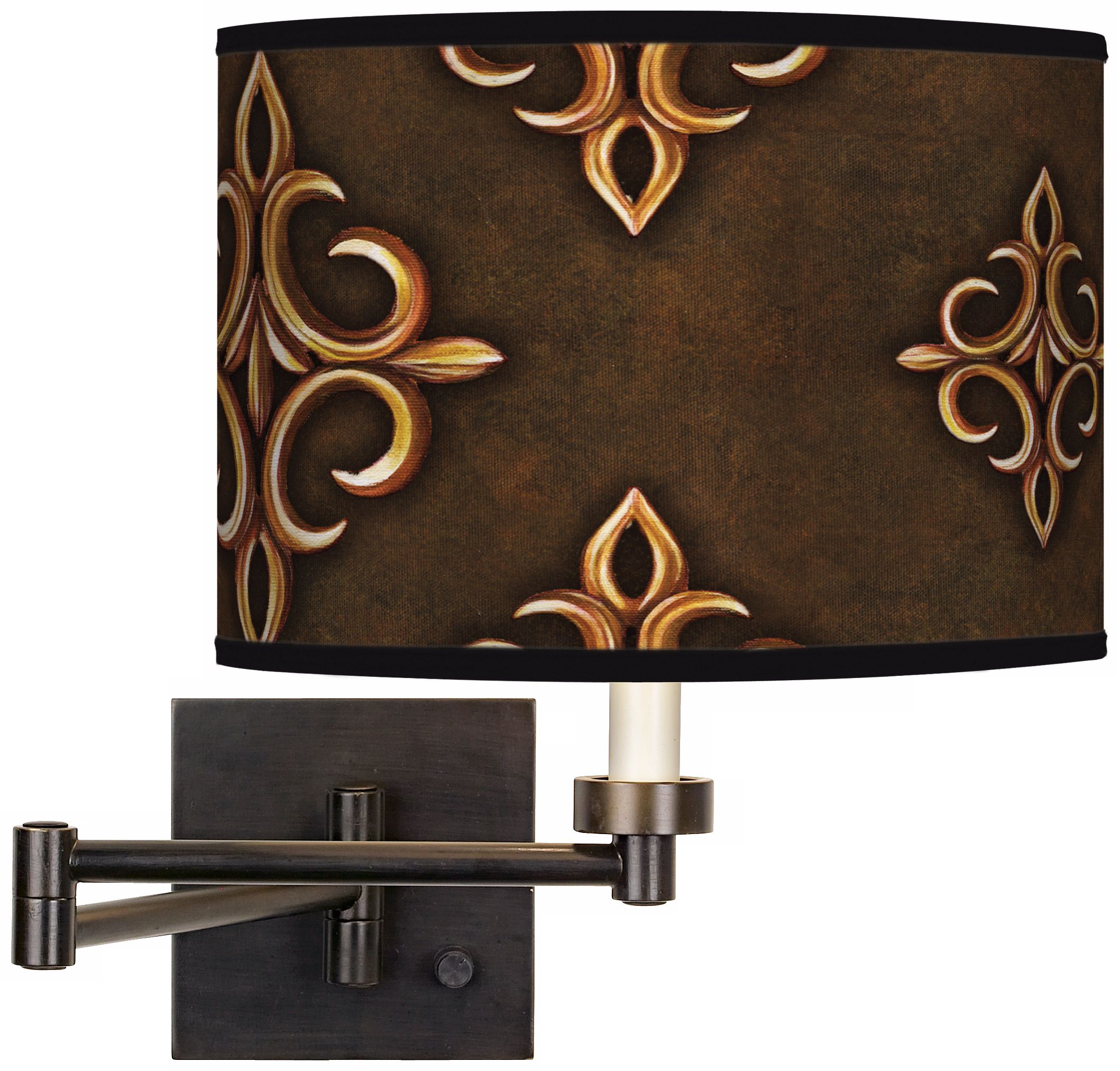 Estate Mocha Giclee Bronze Swing Arm Wall Light