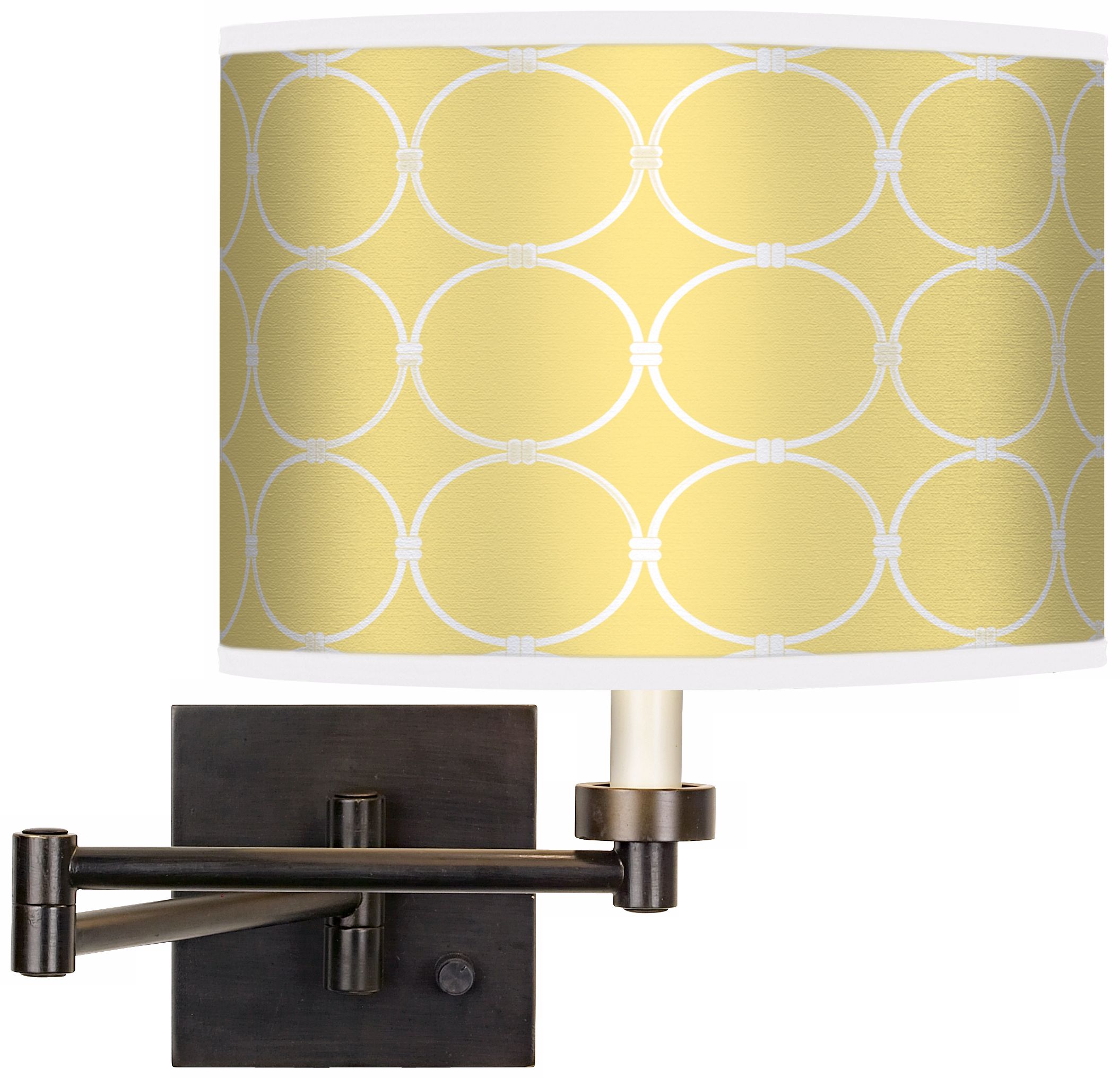 Lemon Interlace Giclee Bronze Swing Arm Wall Light