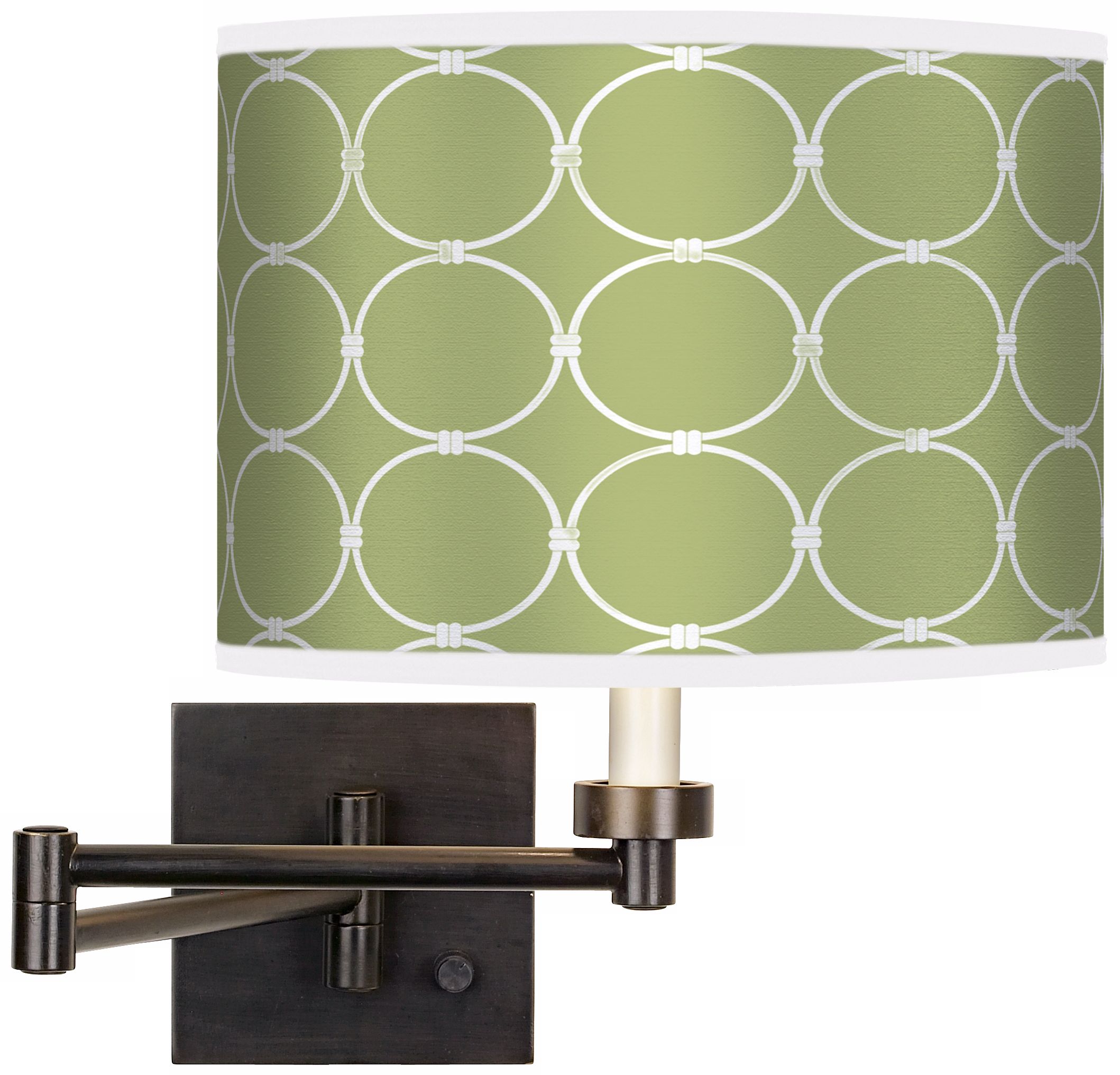 Spring Interlace Giclee Bronze Swing Arm Wall Light