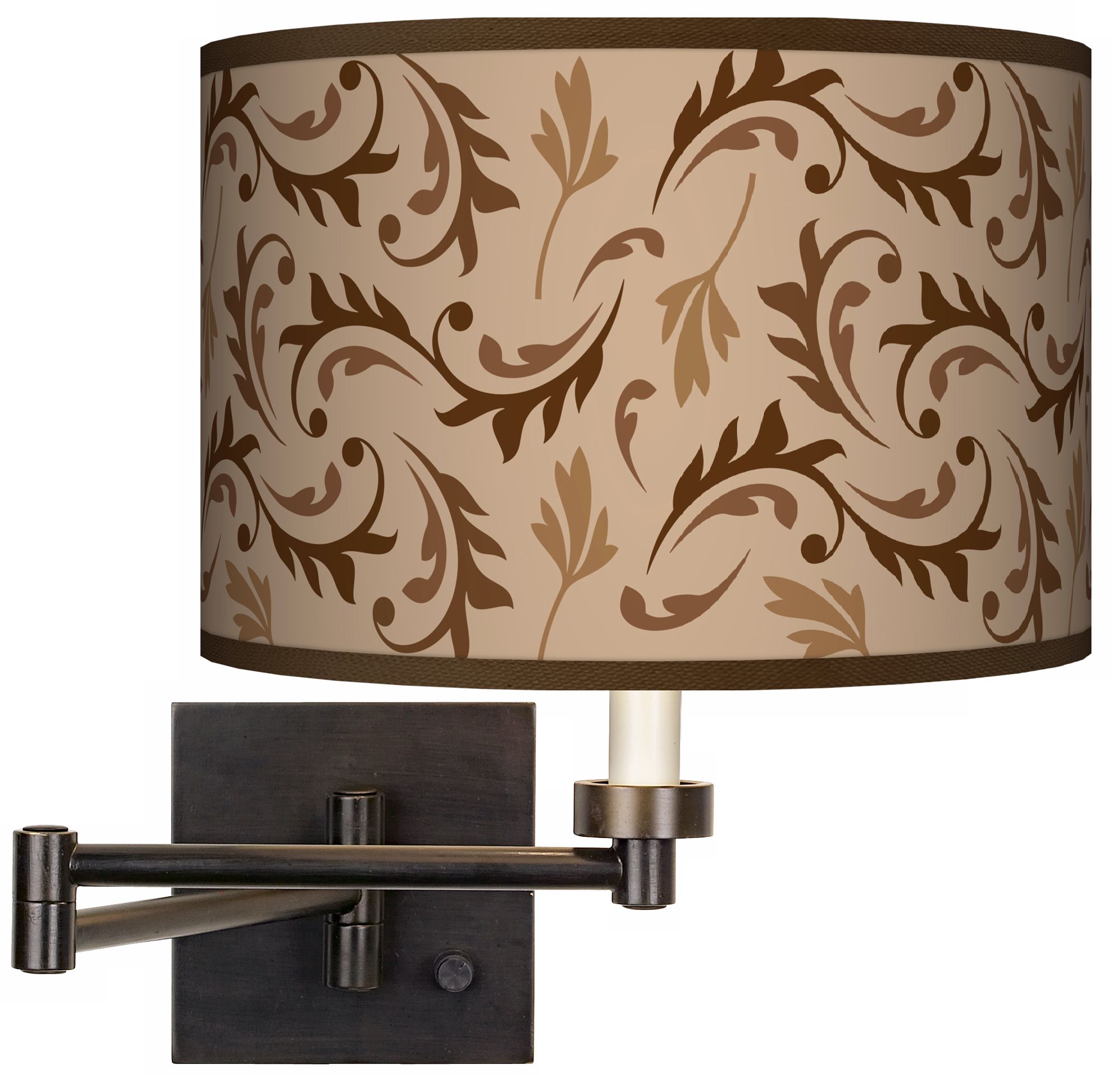 Fall Breeze Giclee Bronze Swing Arm Wall Light