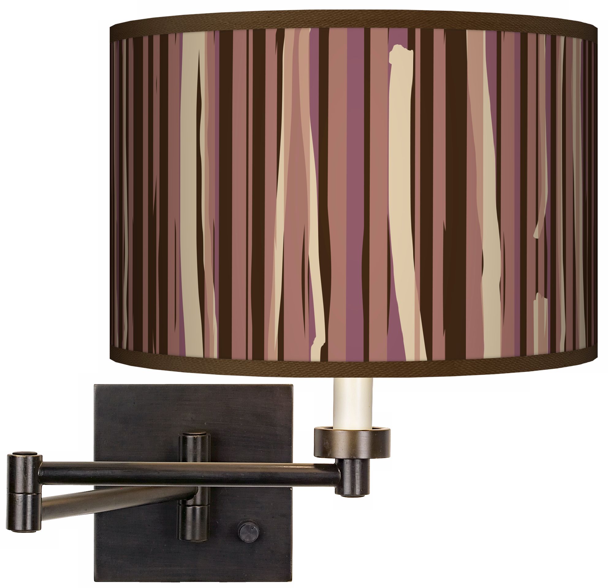 Kalahari Lines Giclee Bronze Swing Arm Wall Light