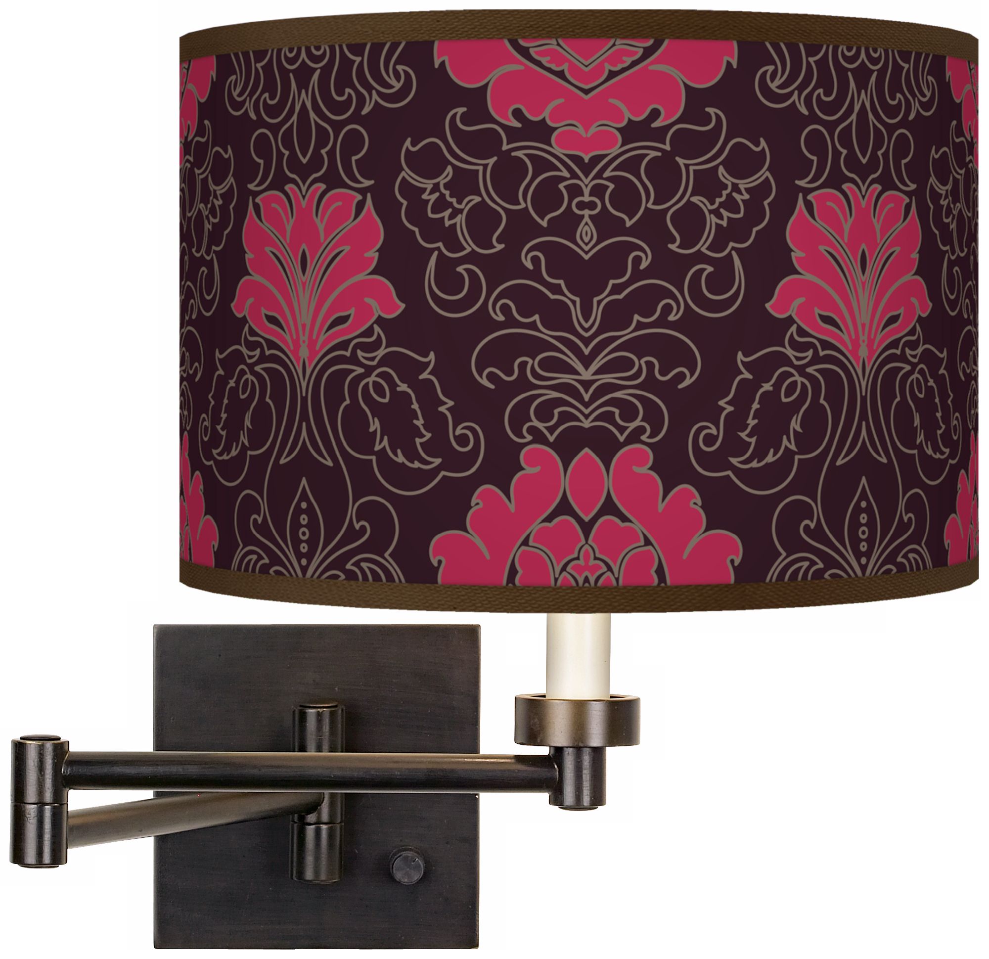 Stacy Garcia Florentia Wild Berry Bronze Swing Arm Wall Light