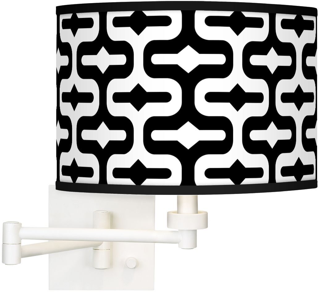 Reflection Giclee White Swing Arm Wall Light