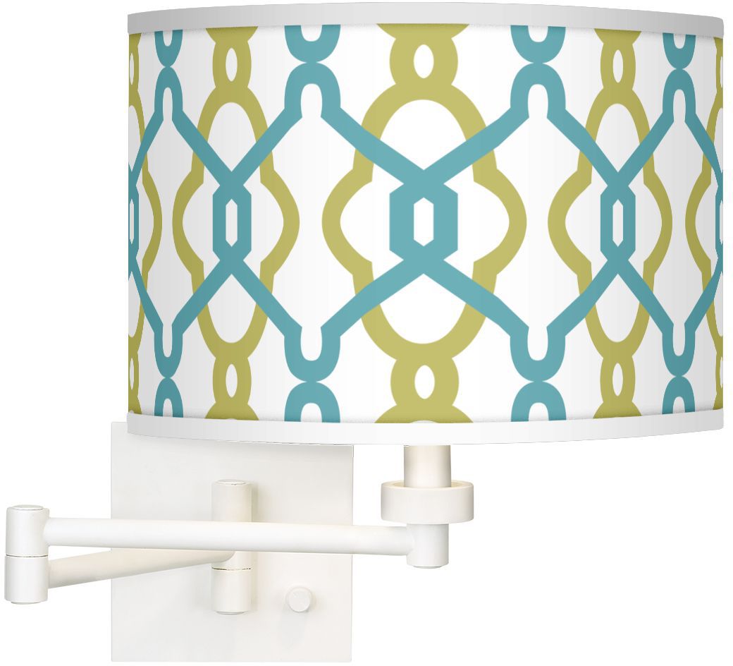 Hyper Links Giclee White Swing Arm Wall Light