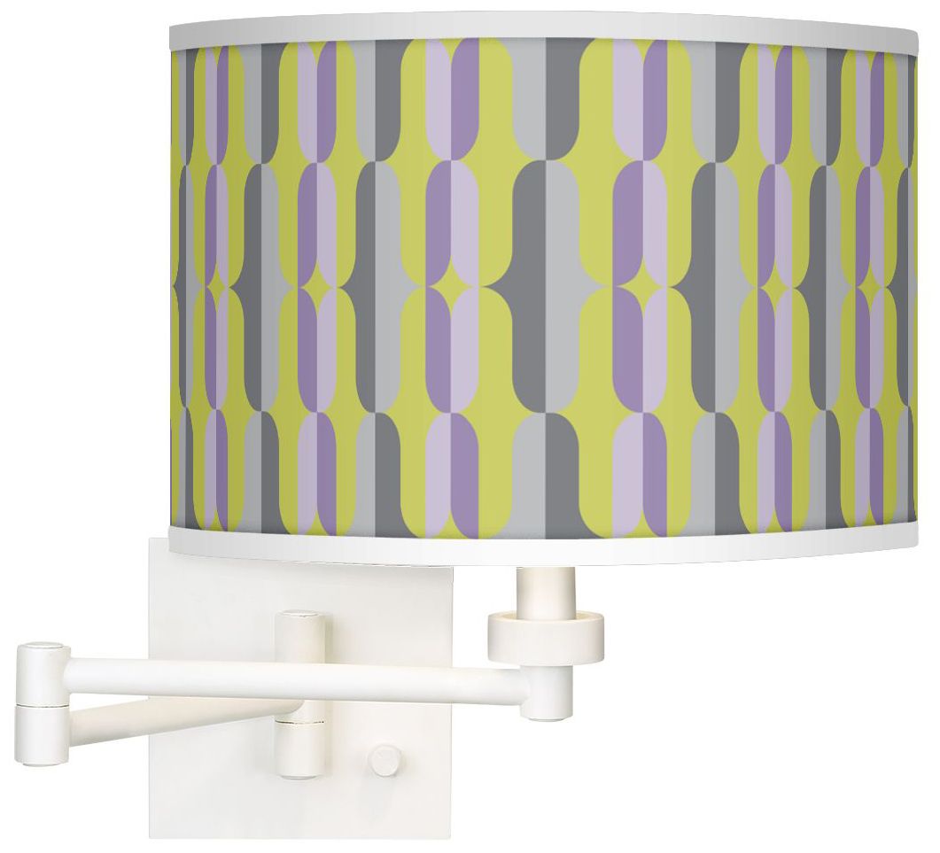 Side By Side Giclee White Swing Arm Wall Light