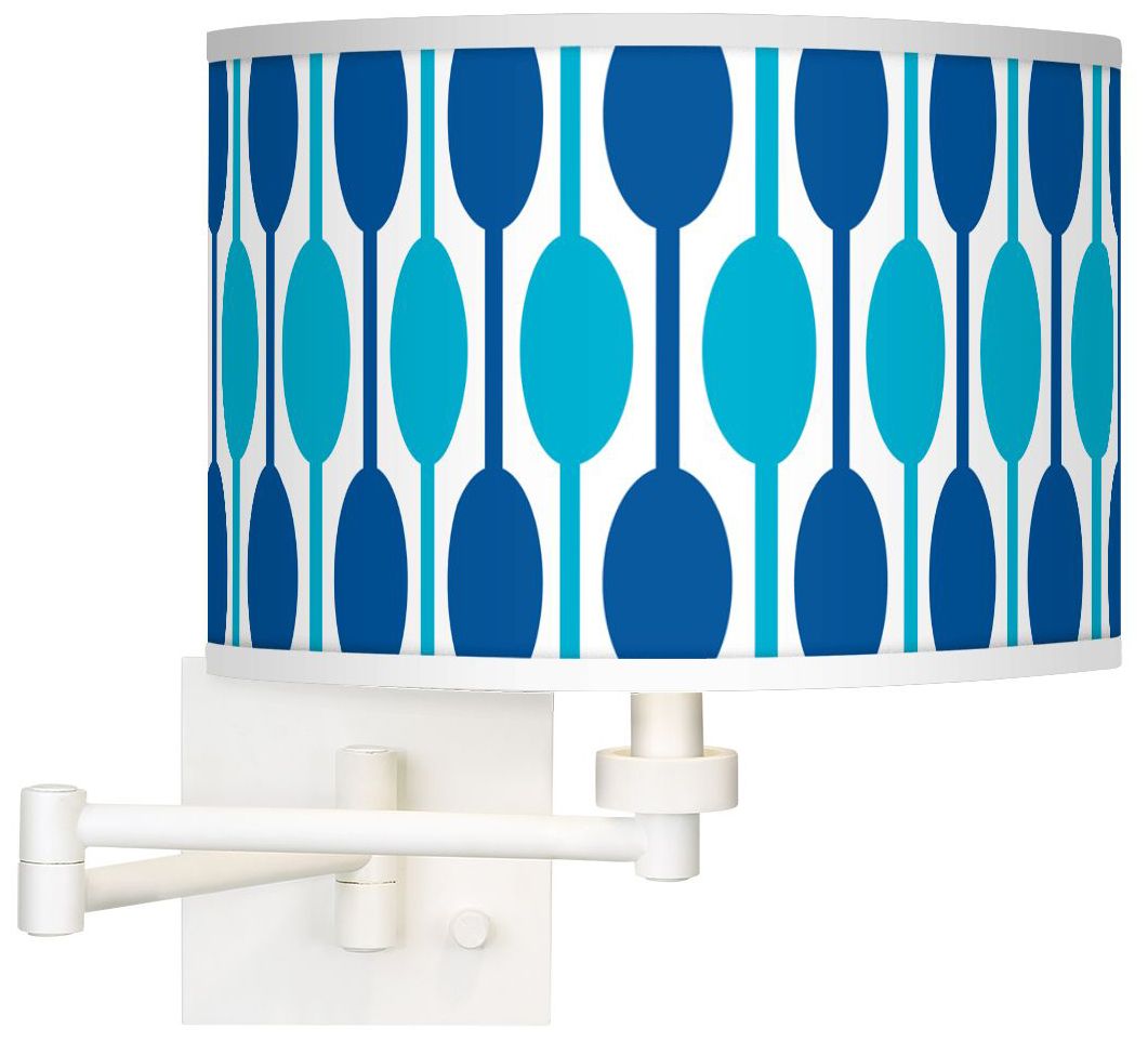 Jet Set Giclee White Swing Arm Wall Light