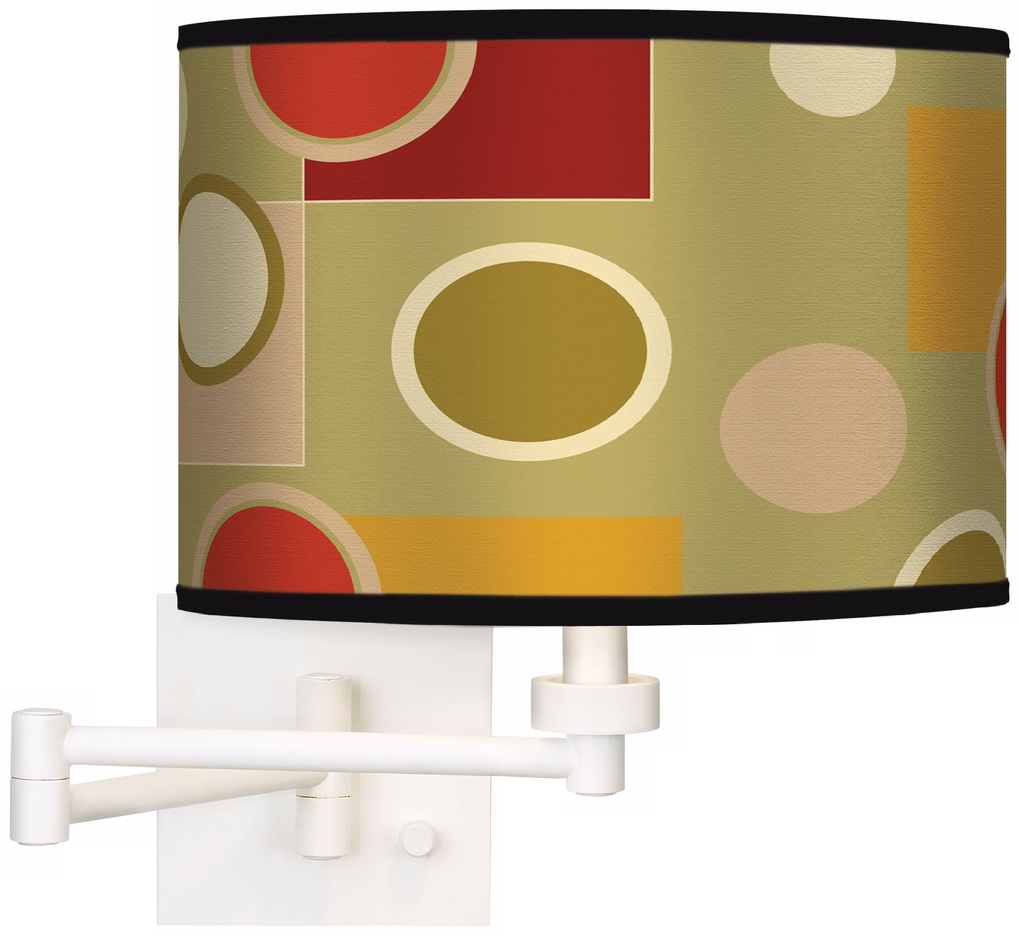 Retro Citrus Medley Giclee White Swing Arm Wall Lamp