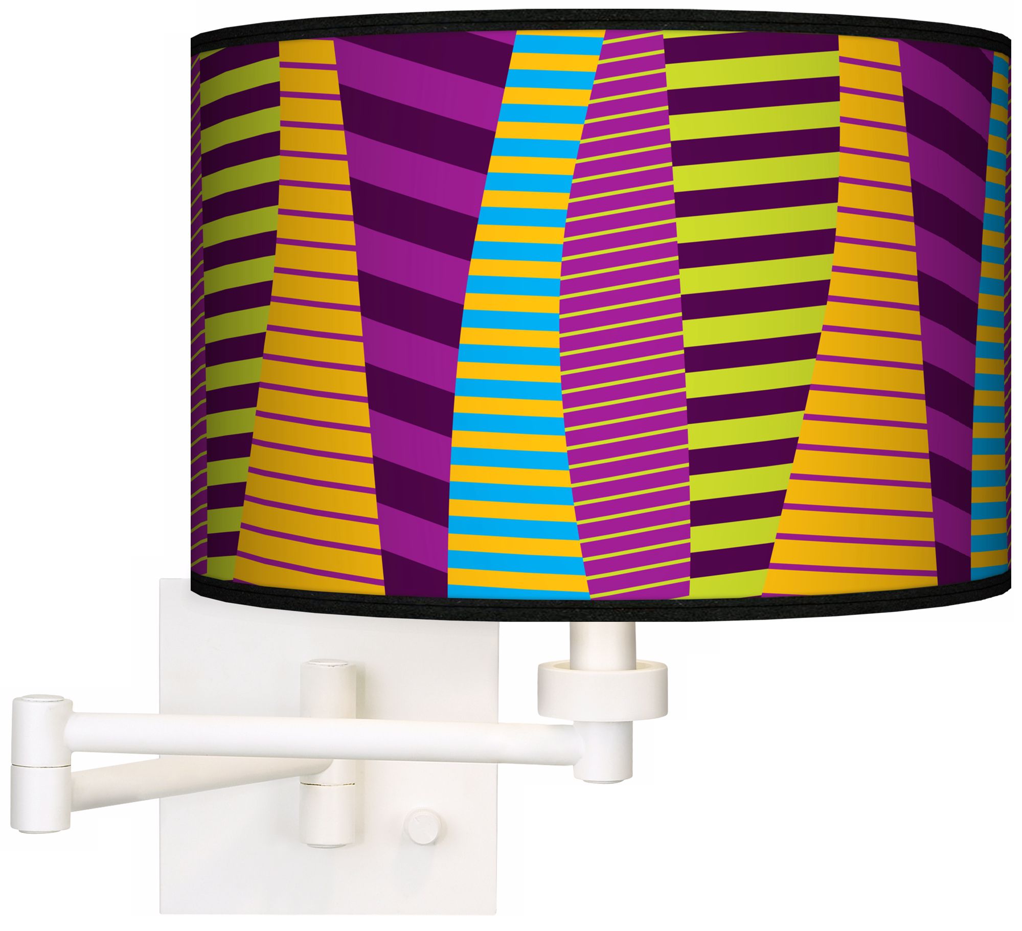 Mambo White Plug-In Swing Arm Wall Light