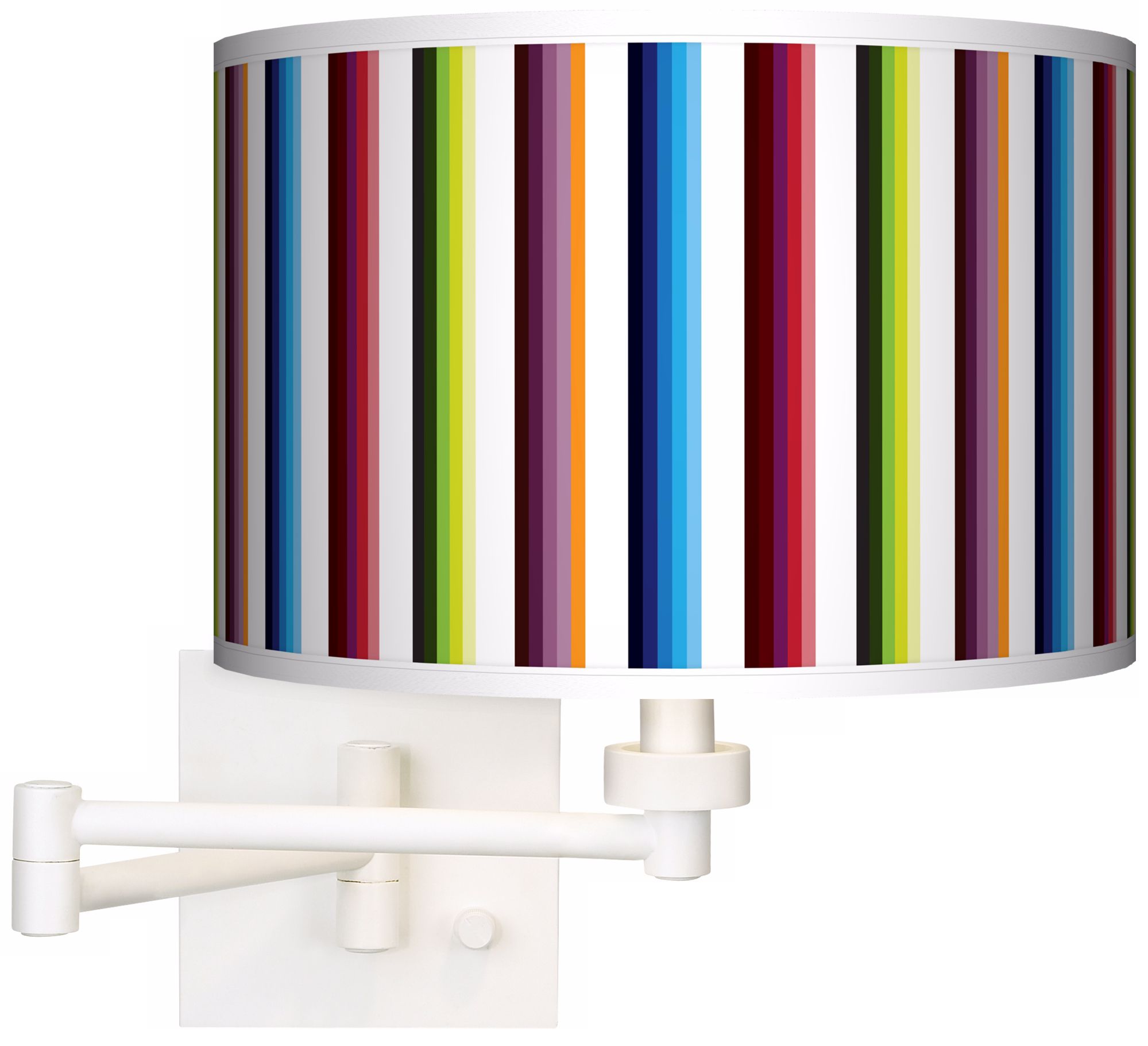 Technocolors White Plug-In Swing Arm Wall Light